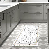 Dekoreko Kaymaz Taban Djt Mutfak Halısı Trend Saçaklı Modern M12366