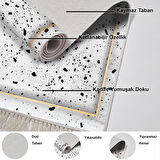 Dekoreko Kaymaz Taban Djt Mutfak Halısı Trend Saçaklı Modern M12366