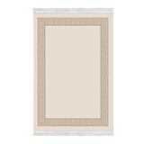 Dekoreko Kaymaz Taban Djt Mutfak Halısı Yıldız Deri Saçaklı Modern Kt493