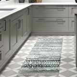 Dekoreko Kaymaz Taban Djt Mutfak Halısı Trend Saçaklı İskandinav F5080
