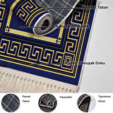 Dekoreko Kaymaz Taban Djt Salon Halısı Star Pamuk Saçaklı Modern 651M