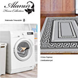 Dekoreko Kaymaz Taban Djt Mutfak Halısı Yıldız Deri Saçaklı Modern 651M