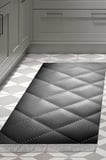 Kaymaz Dijital Mutfak & Salon Halı Trend Saçaklı Geometrik E5013