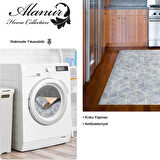 Dekoreko Kaymaz Taban Djt Mutfak Halısı Yıldız Deri Modern 627M