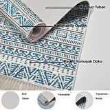 Dekoreko Kaymaz Taban Djt Salon Halısı Trend Saçaklı İskandinav F5082