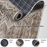 Dekoreko Kaymaz Taban Djt Mutfak Halısı Star Pamuk İskandinav F5083