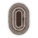 Dekoreko Kaymaz Taban Djt Banyo Halısı Yıldız Deri Saçaklı Oval Modern 651M