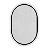 Alanur Home Kaymaz Taban Djt Banyo Mutfak Salon Halı Yıldız Deri Saçaklı Oval Dokuma Desen E5001