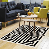 Dekoreko Kaymaz Taban Djt Salon Halısı Star Pamuk Modern 658M