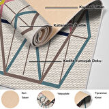 Dekoreko Kaymaz Taban Djt Salon Halısı Yıldız Deri Modern P1525