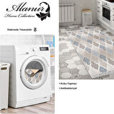 Dekoreko Kaymaz Taban Djt Mutfak Halısı Yıldız Deri Saçaklı Modern 674M