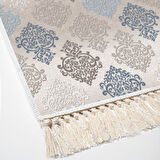 Dekoreko Kaymaz Taban Djt Mutfak Halısı Yıldız Deri Saçaklı Modern 674M