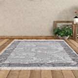 Dekoreko Kaymaz Taban Djt Salon Halısı Trend Saçaklı Modern 1314