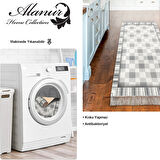 Dekoreko Kaymaz Taban Djt Mutfak Halısı Yıldız Deri Saçaklı Modern 1913