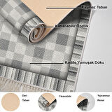 Dekoreko Kaymaz Taban Djt Mutfak Halısı Yıldız Deri Saçaklı Modern 1913