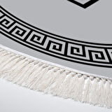 Dekoreko Kaymaz Taban Djt Mutfak Halısı Star Pamuk Saçaklı Yuvarlak Modern 656M