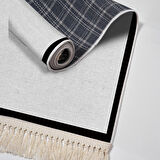 Alanur Home Kaymaz Taban Djt Banyo Mutfak Salon Halı Star Pamuk Saçaklı Dokuma Desen E5001