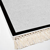 Alanur Home Kaymaz Taban Djt Banyo Mutfak Salon Halı Star Pamuk Saçaklı Dokuma Desen E5001