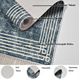 Dekoreko Kaymaz Taban Djt Mutfak Halısı Trend Saçaklı Modern M5142