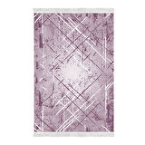 Dekoreko Kaymaz Taban Djt Salon Halısı Trend Saçaklı Modern M5003