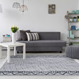 Dekoreko Kaymaz Taban Djt Salon Halısı Star Pamuk Saçaklı İskandinav F5081