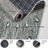 Dekoreko Kaymaz Taban Djt Salon Halısı Star Pamuk Modern 743