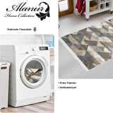 Dekoreko Kaymaz Taban Djt Mutfak Halısı Yıldız Deri Saçaklı İskandinav 661M