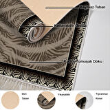 Dekoreko Kaymaz Taban Djt Salon Halısı Yıldız Deri Saçaklı Modern 1912