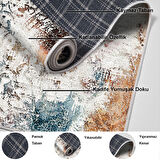 Dekoreko Kaymaz Taban Djt Banyo Halısı Star Pamuk Modern 609M