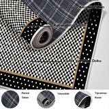 Dekoreko Kaymaz Taban Djt Salon Halısı Star Pamuk Modern 604M