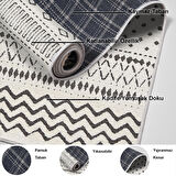 Dekoreko Kaymaz Taban Djt Mutfak Halısı Star Pamuk İskandinav F5086