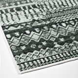 Dekoreko Kaymaz Taban Djt Mutfak Halısı Yıldız Deri İskandinav F5080 Silver