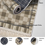 Dekoreko Kaymaz Taban Djt Mutfak Halısı Star Pamuk Saçaklı Modern 1913