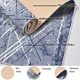 Dekoreko Kaymaz Taban Djt Mutfak Halısı Yıldız Deri Modern M5003