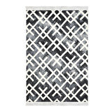 Dekoreko Kaymaz Taban Djt Banyo Halısı Star Pamuk Saçaklı İskandinav S5039