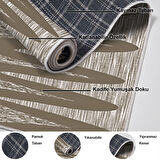 Dekoreko Kaymaz Taban Djt Salon Halısı Star Pamuk Modern M5045