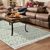 Dekoreko Kaymaz Taban Djt Salon Halısı Star Pamuk Saçaklı Modern 757