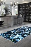 Kaymaz Dijital Mutfak & Salon Halı Star Pamuk Geometrik E5012