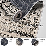 Dekoreko Kaymaz Taban Djt Salon Halısı Star Pamuk İskandinav M5141