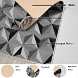 Dekoreko Kaymaz Taban Djt Mutfak Halısı Yıldız Deri Saçaklı Modern 1944