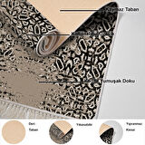 Dekoreko Kaymaz Taban Djt Salon Halısı Yıldız Deri Saçaklı İskandinav Mu123