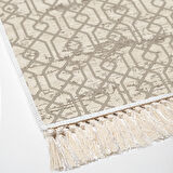 Dekoreko Kaymaz Taban Djt Mutfak Halısı Star Pamuk Saçaklı Modern 757