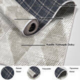 Dekoreko Kaymaz Taban Djt Salon Halısı Star Pamuk İskandinav F5131