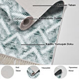 Dekoreko Kaymaz Taban Djt Salon Halısı Trend Saçaklı İskandinav F5124