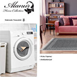 Dekoreko Kaymaz Taban Djt Salon Halısı Yıldız Deri Saçaklı Modern M5001