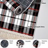 Dekoreko Kaymaz Taban Djt Salon Halısı Star Pamuk Saçaklı Modern 750