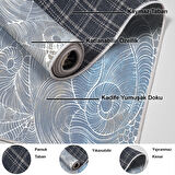 Dekoreko Kaymaz Taban Djt Mutfak Halısı Star Pamuk Modern 1303