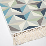 Dekoreko Kaymaz Taban Djt Mutfak Halısı Star Pamuk Saçaklı Modern 1944