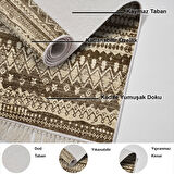 Dekoreko Kaymaz Taban Djt Salon Halısı Trend Saçaklı İskandinav F5080