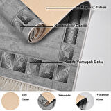 Dekoreko Kaymaz Taban Djt Mutfak Halısı Yıldız Deri Saçaklı Modern 691M